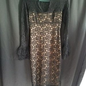 Women's size 2 Laundry by Shelli Segal Black Lace